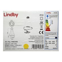 Lindby - LED dimmelhető csillár zsinóron VERIO LED/230V + távirányítás