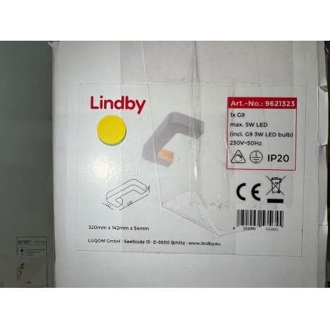 Lindby - LED Fali lámpa JULIKA 1xG9/5W/230V