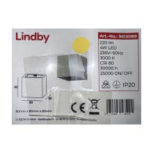 Lindby - LED Fali lámpa QUASO LED/4W/230V