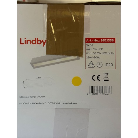 Lindby - LED Fali lámpa TJADA 3xG9/3W/230V