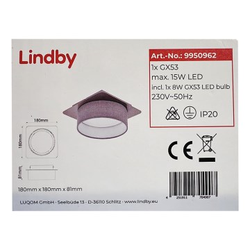 Lindby - LED Mennyezeti lámpa AVIOLA LED/8W/230V