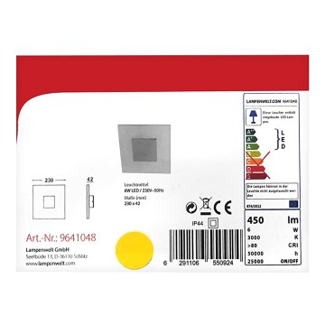 Lindby - LED mennyezeti lámpa TARJA LED/6W/230V IP44