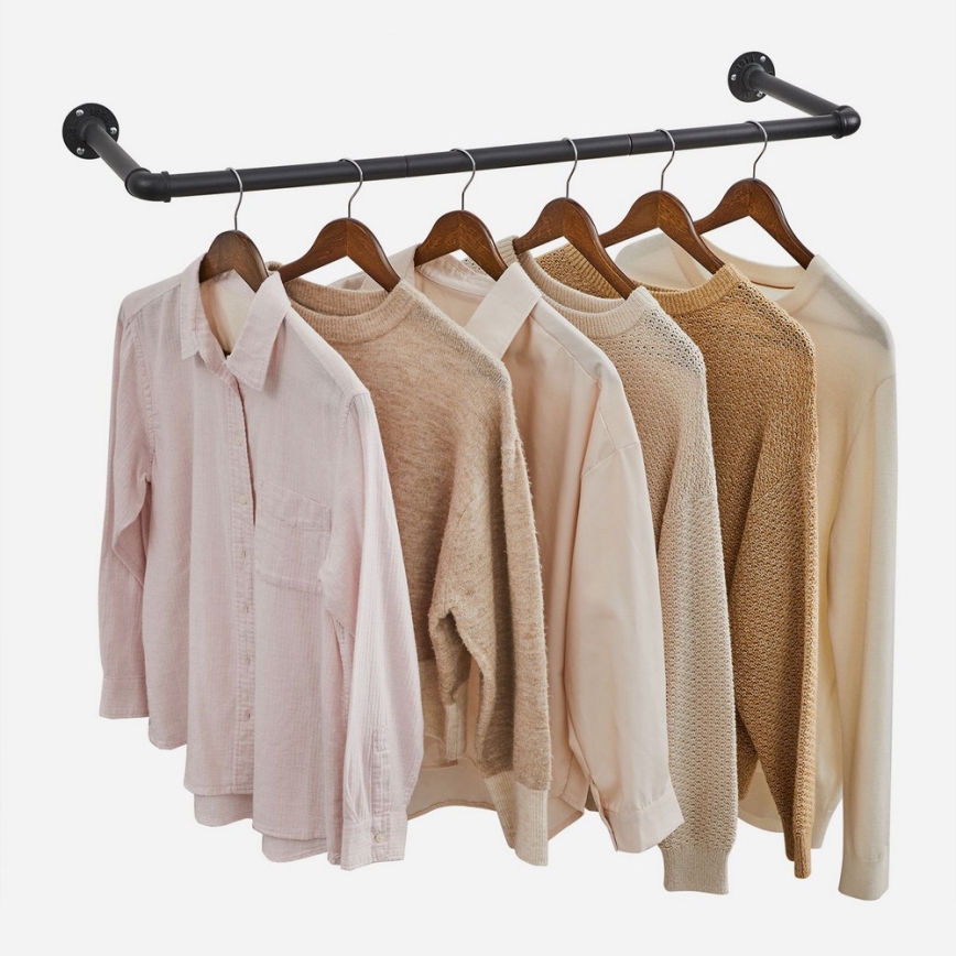 LINEA 2 darabos falra szerelhető vállfatartó, fekete