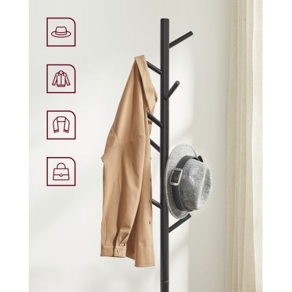 LINEA álló ruhafogas, fekete