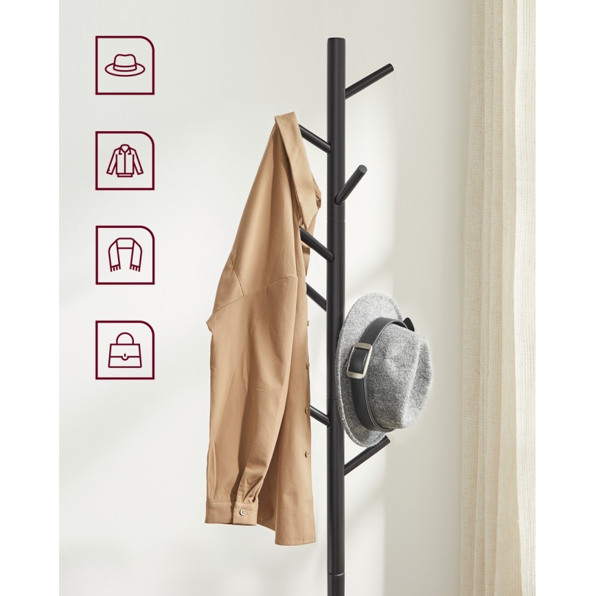 LINEA álló ruhafogas, fekete