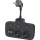 LINEA kapcsolós elosztó 2x230V + 4xUSB A/C SCHUKO, fekete