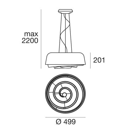Linea Light 7655 - Csillár zsinóron ROSE 2xE27/46W/230V