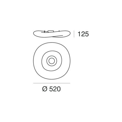 Linea Light 8006 - LED Dimmelhető mennyezeti lámpa MR. MAGOO LED/23W/230V átm. 52 cm