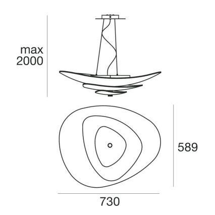 Linea Light 90239 - Csillár zsinóron MOLEDRO 3xE27/46W/230V