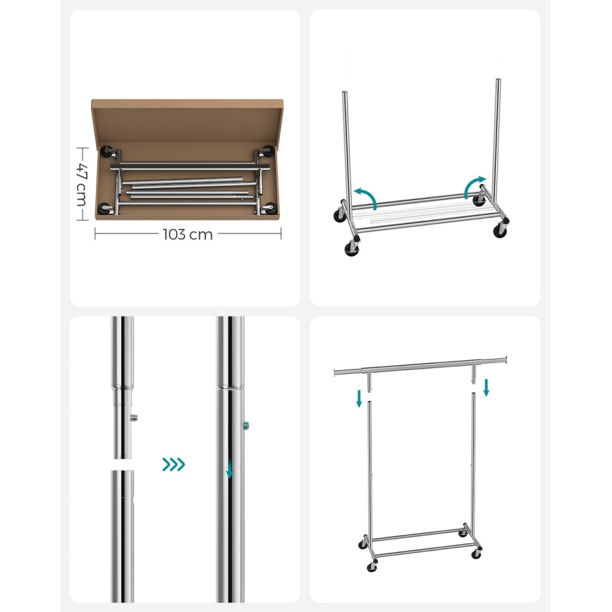 LINEA mobil álló fogas, ezüst