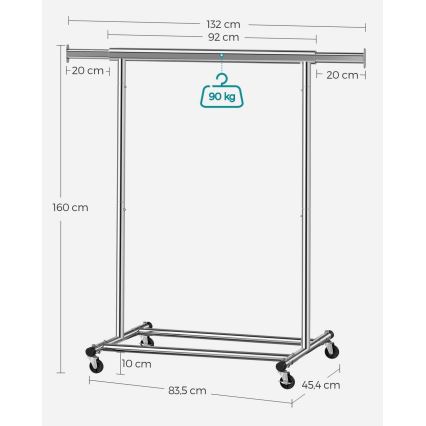 LINEA mobil álló fogas, ezüst