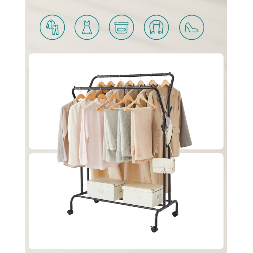 LINEA mobil álló fogas, fekete