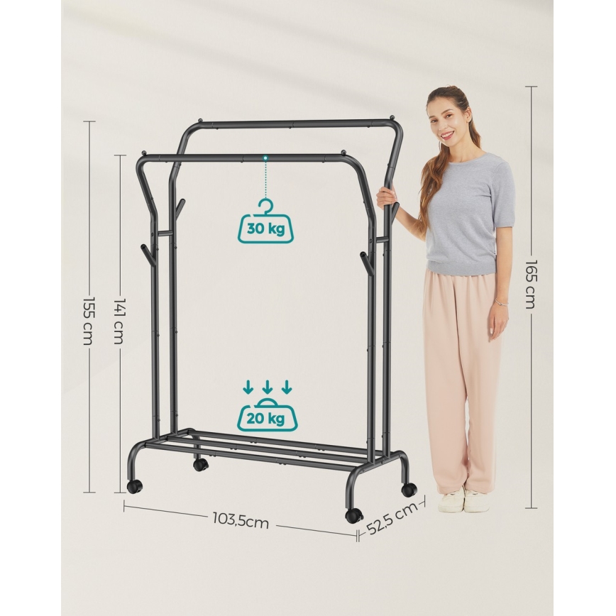 LINEA mobil álló fogas, fekete