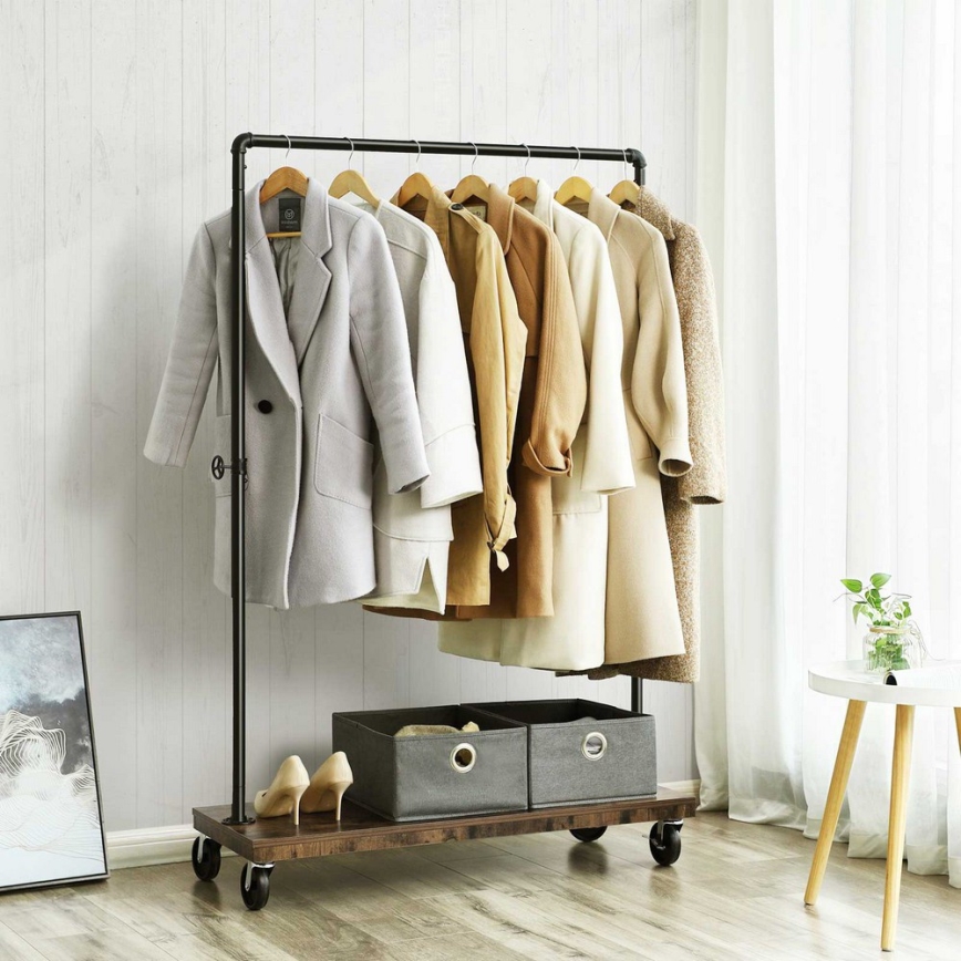 LINEA mobil álló ruhafogas, barna/fekete