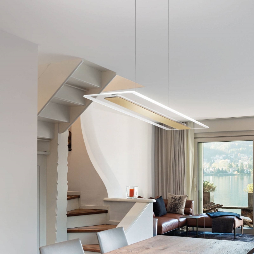 Linea Világítás 8939 - LED Csillár zsinóron ANTILE LED/45W/230V CRI 90 fehér/arany