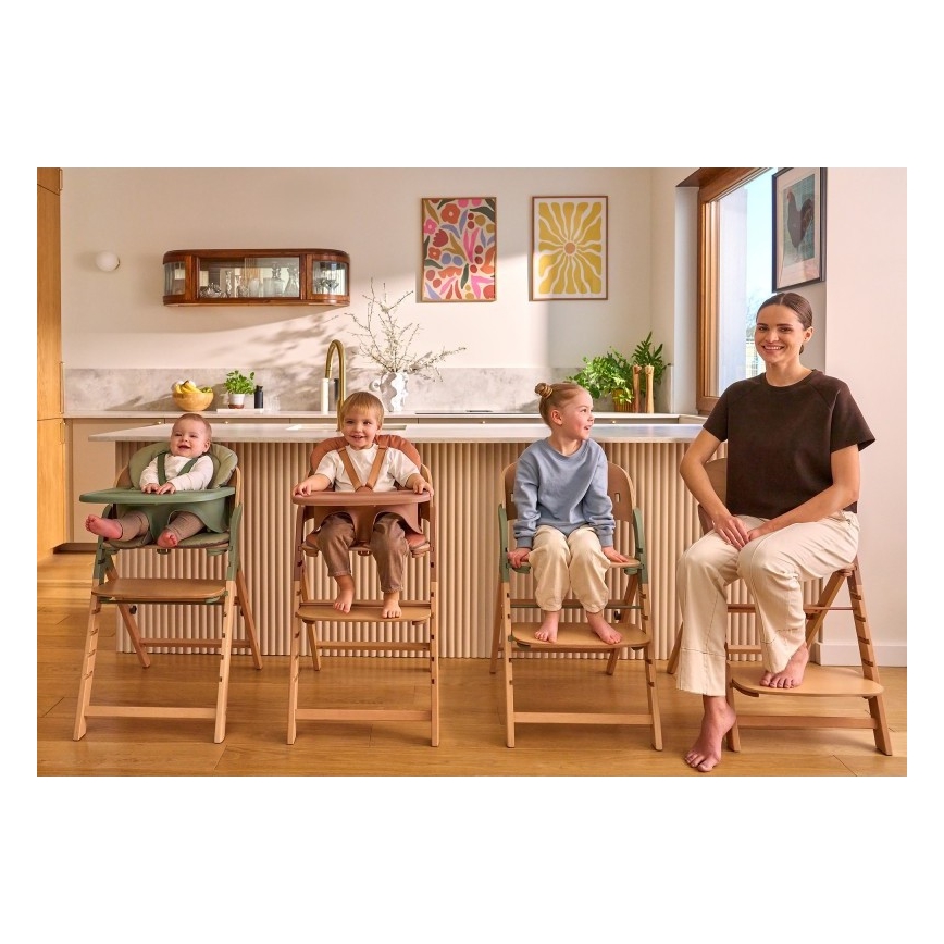 Lionelo - 3 az 1-ben gyermek etetőszék MEGAN White Wood