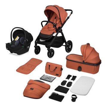 Lionelo - 3 az 1-ben kombinált babakocsi LAYLA rozsdabarna