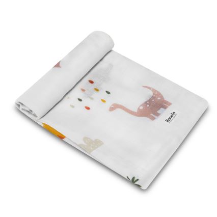 Lionelo - 3 darabos bambusz textilpelenka-szett, 70x70 cm, Dino