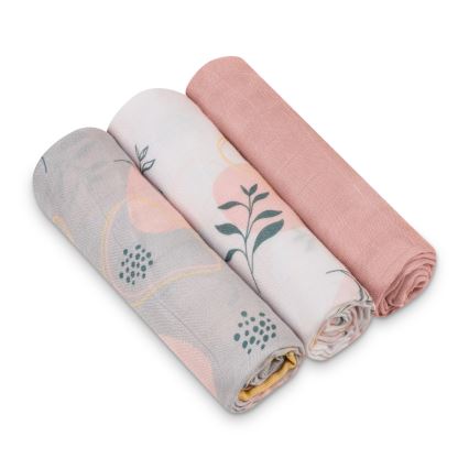 Lionelo - 3 db-os bambusz pelenka szett 70x70 cm Levél