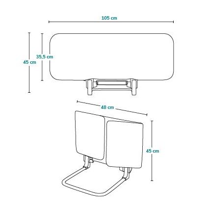 Lionelo - Ágyra szerelhető biztonsági korlát LORA sötétszürke