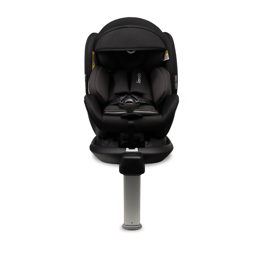Lionelo - Forgatható autós gyerekülés talppal ANTOON PLUS i-Size 40-105 cm Black Onyx