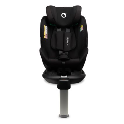 Lionelo - Forgatható autós gyerekülés talppal ANTOON PLUS i-Size 40-105 cm Black Onyx