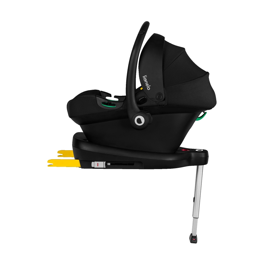 Lionelo - ASTRID SET i-Size 40-87 cm autósülés alappal, fekete-szürke