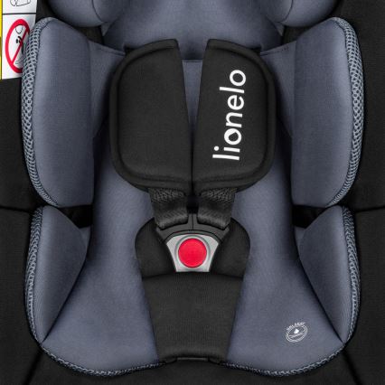 Lionelo - ASTRID SET i-Size 40-87 cm autósülés alappal, fekete-szürke