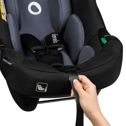 Lionelo - ASTRID SET i-Size 40-87 cm autósülés alappal, fekete-szürke