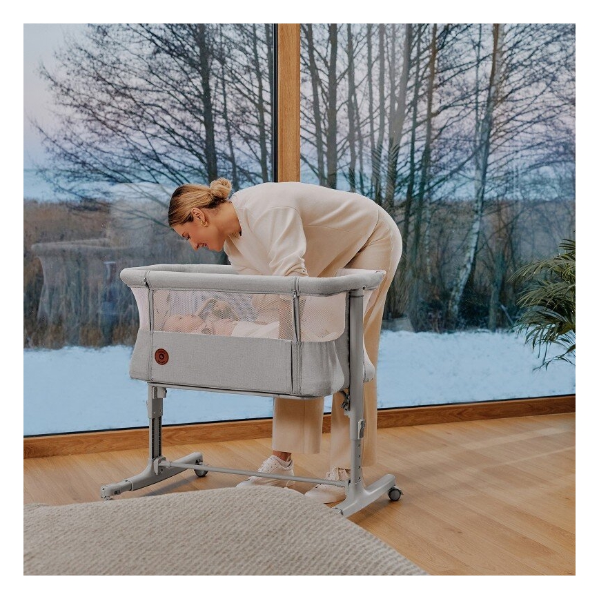 Lionelo - AURORA 3 az 1-ben babaágy, szürke