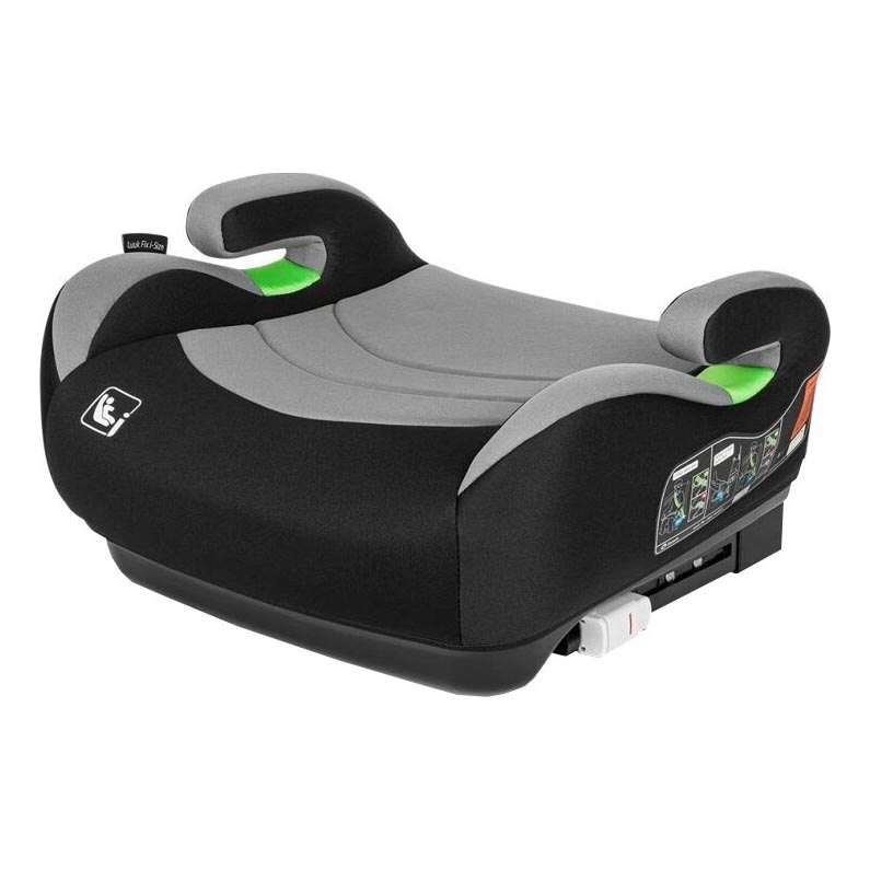 Lionelo - Autó ülésmagasító LUUK FIX i-Méret 125-150 cm fekete/szürke