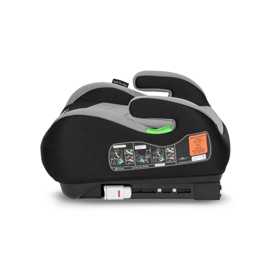 Lionelo - Autó ülésmagasító LUUK FIX i-Méret 125-150 cm fekete/szürke