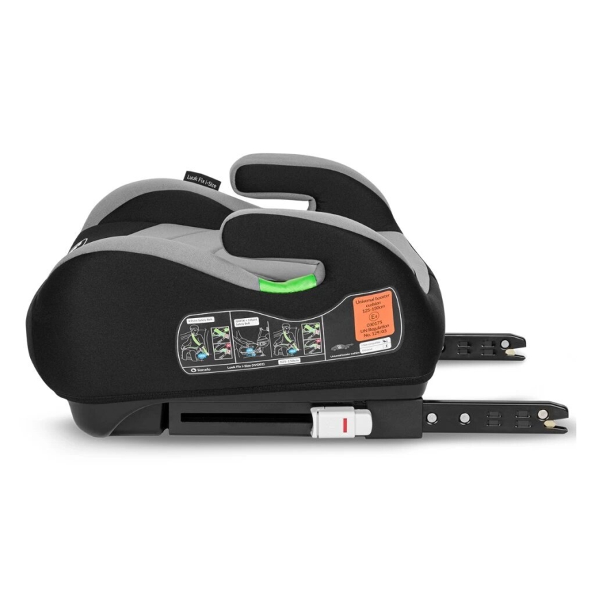 Lionelo - Autó ülésmagasító LUUK FIX i-Méret 125-150 cm fekete/szürke