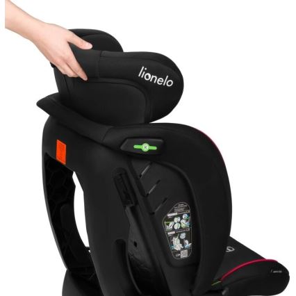 Lionelo - Autós gyerekülés AART i-Size 40-150 cm fekete/piros