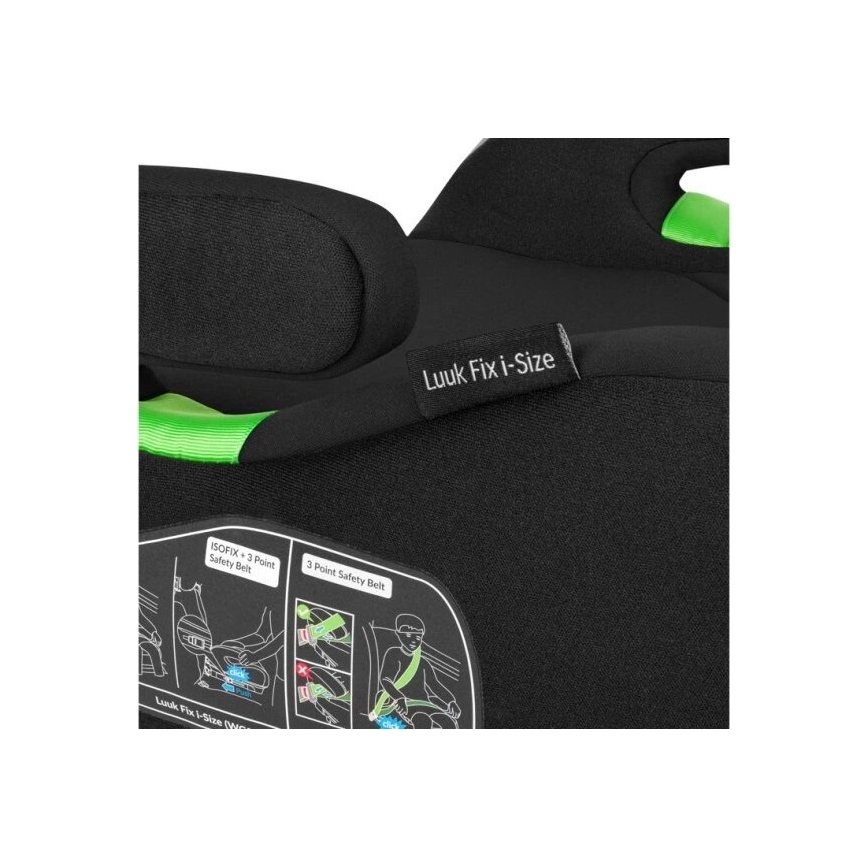 Lionelo - autós ülésmagasító LUUK FIX i-Size 125-150 cm fekete