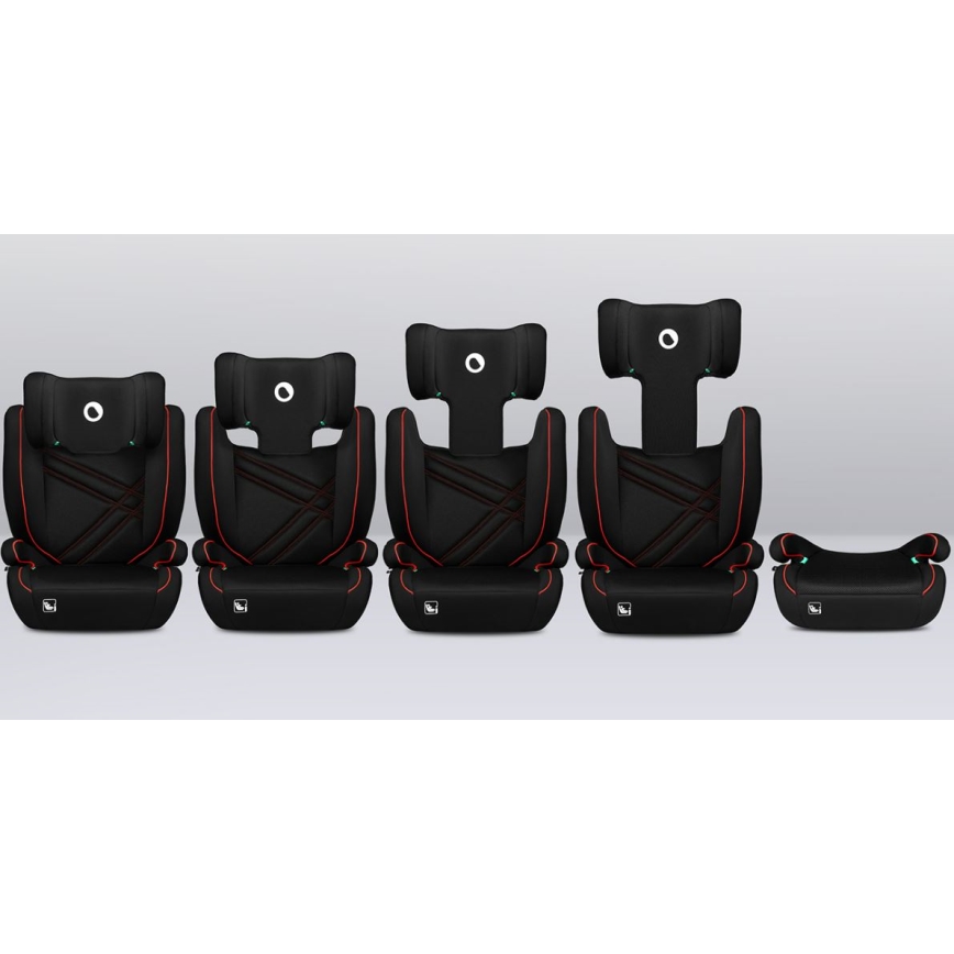 Lionelo - Autósülés HUGO i-Size 100-150 cm fekete/piros