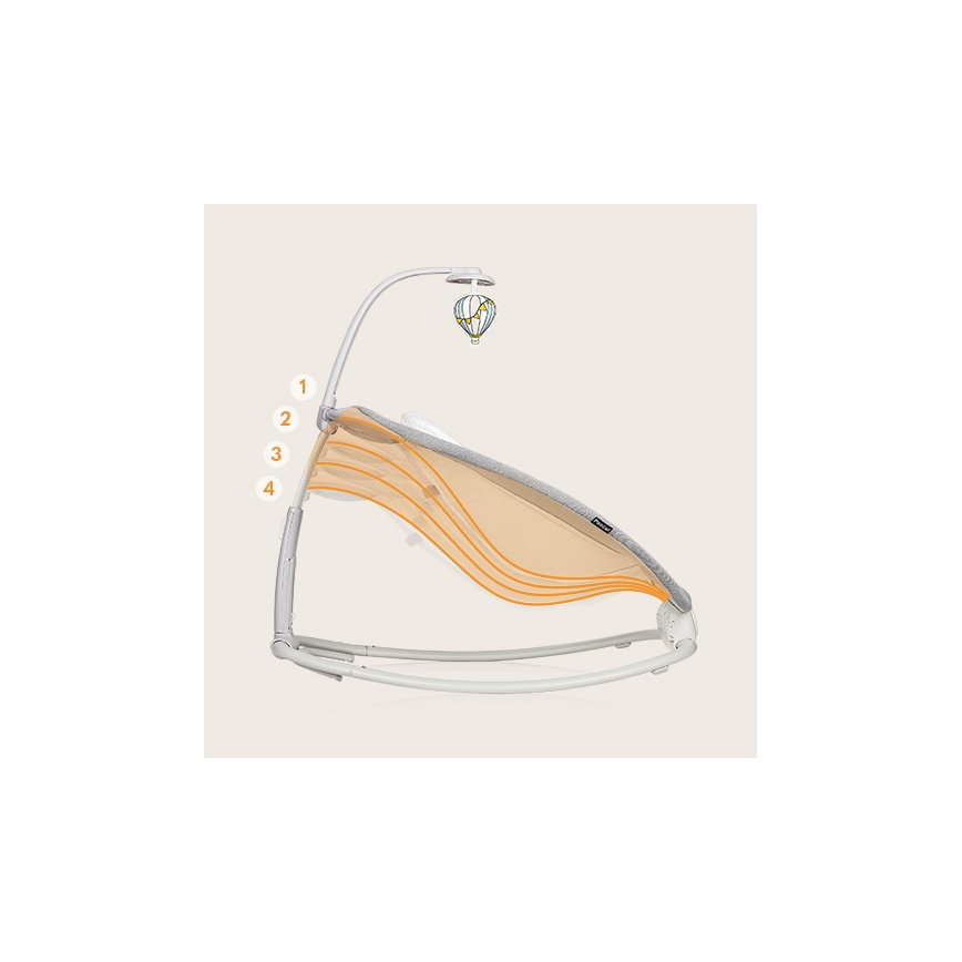 Lionelo - Baba vibrációs ringató dallammal PASCAL szürke