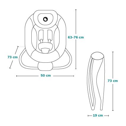 Lionelo - Baba vibrációs ringató dallammal PASCAL szürke