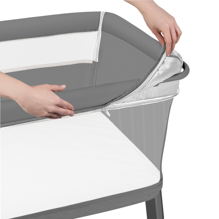 Lionelo - Babaágy 5 az 1-ben THOMI PLUS Betonszürke