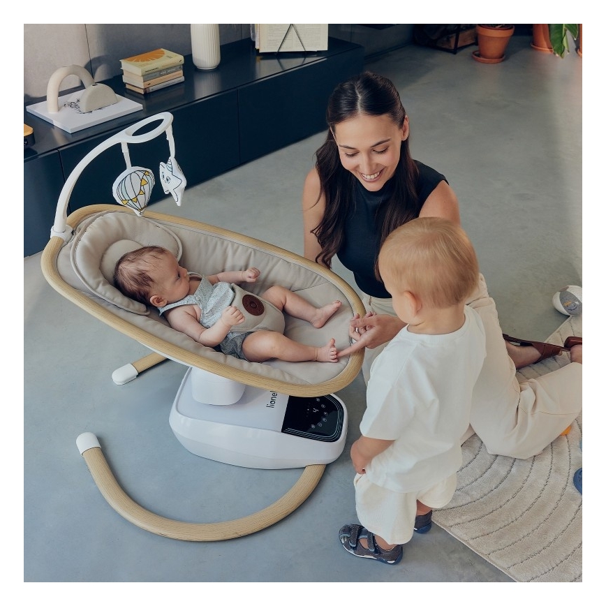 Lionelo - Babahinta dallammal OLIVIA Bézs natúr + távirányító