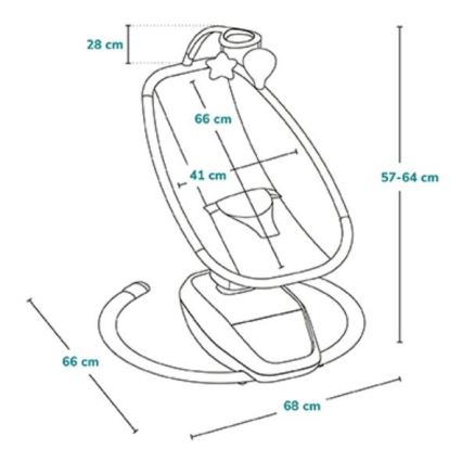 Lionelo - Babahinta dallammal OLIVIA Bézs natúr + távirányító