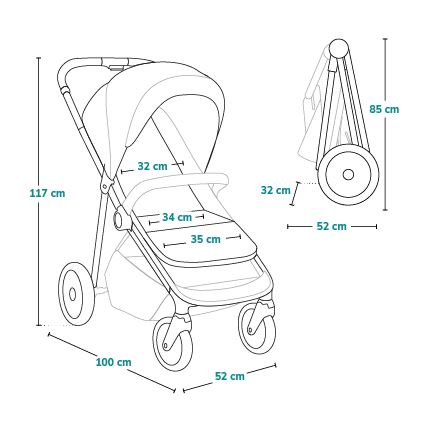 Lionelo - Babakocsi EMMA ONE fekete
