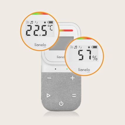 Lionelo - Vezeték nélküli töltésű gyermek audio bébiőr BABYLINE 2.3 5V
