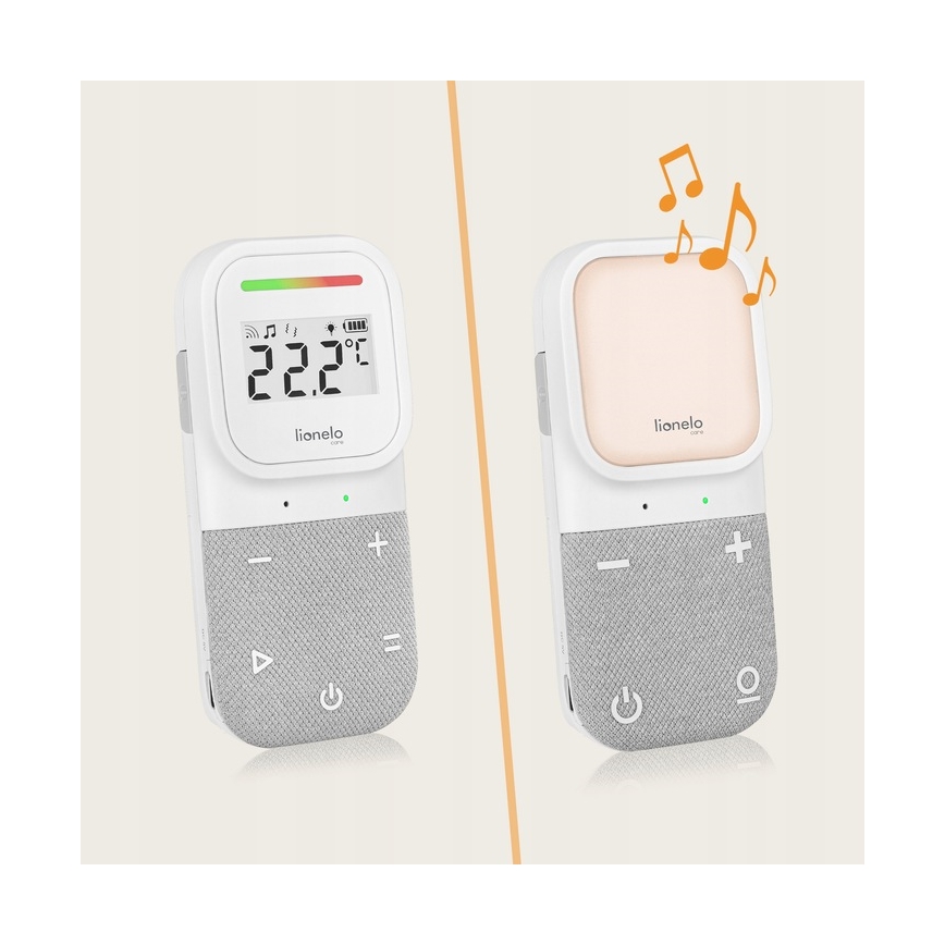 Lionelo - Vezeték nélküli töltésű gyermek audio bébiőr BABYLINE 2.3 5V