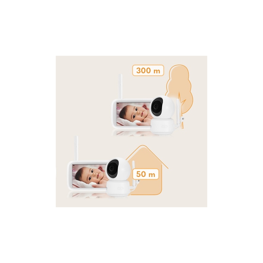 Lionelo - BABYLINE 9.1 bébiőr kijelzővel, 5V, 3600 mAh