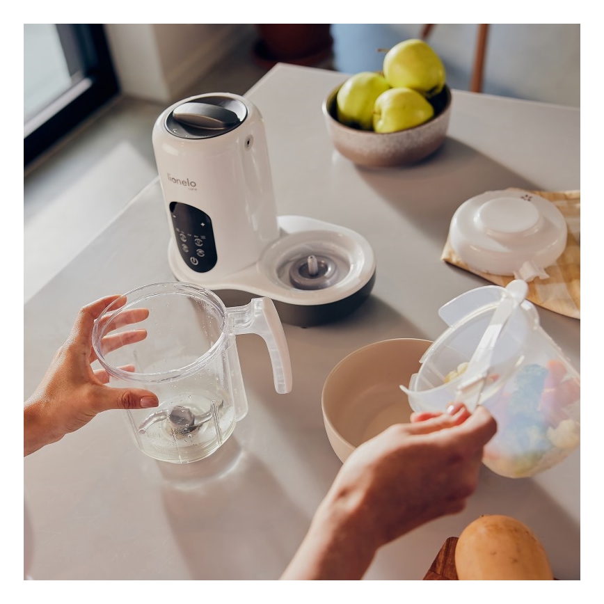 Lionelo - BABYMENU 5 az 1-ben gőzölő 110W/230V fehér/szürke