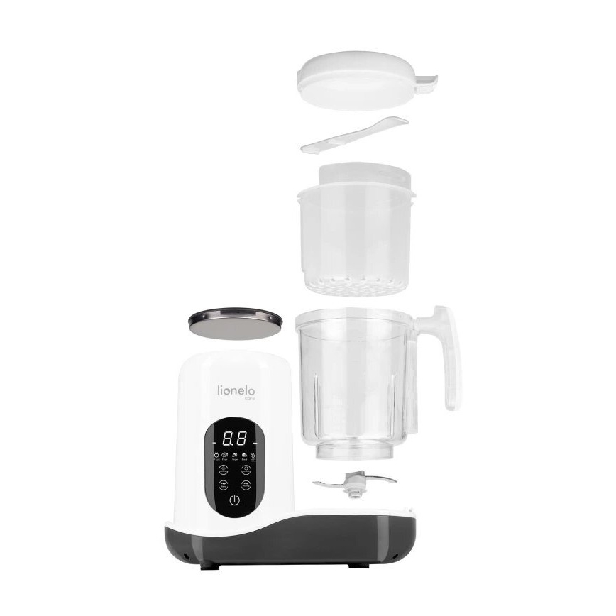 Lionelo - BABYMENU 5 az 1-ben gőzölő 110W/230V fehér/szürke