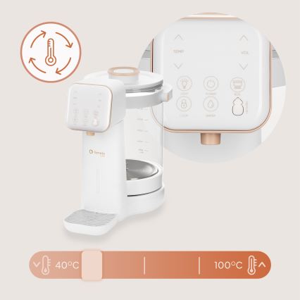 Lionelo - BABYPRESTO 2.0 tápszerkészítő készülék 1200W/230V Fehér