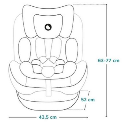 Lionelo - Forgatható alappal rendelkező BASTIAAN ONE i-Size autósülés 40-150 cm, olívazöld