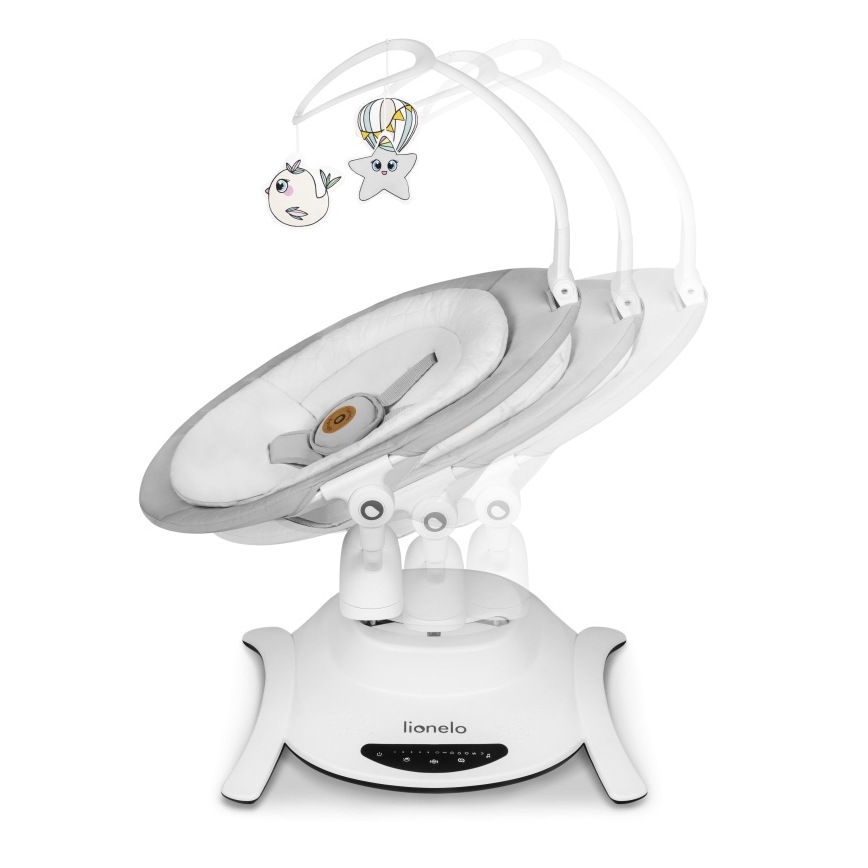Lionelo - BELLA zenélő babahinta, betonszürke + távirányító